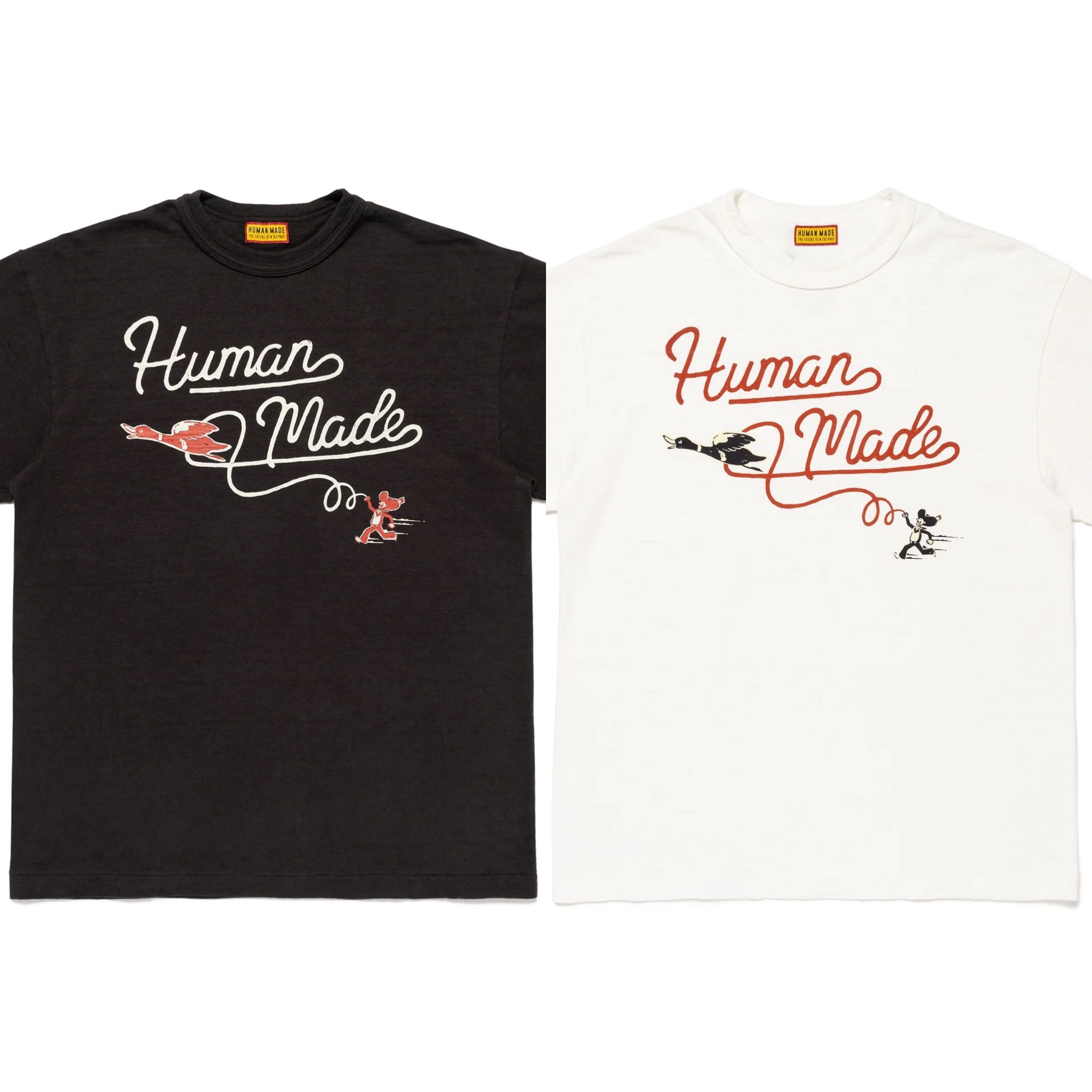 Human Made GRAPHIC Slub Fabric T-SHIRT - Black / White Size S