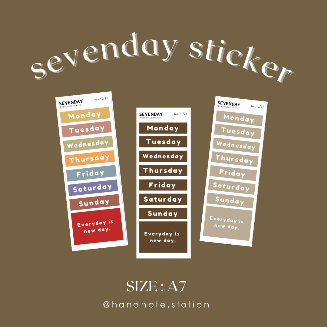 Sevenday sticker 