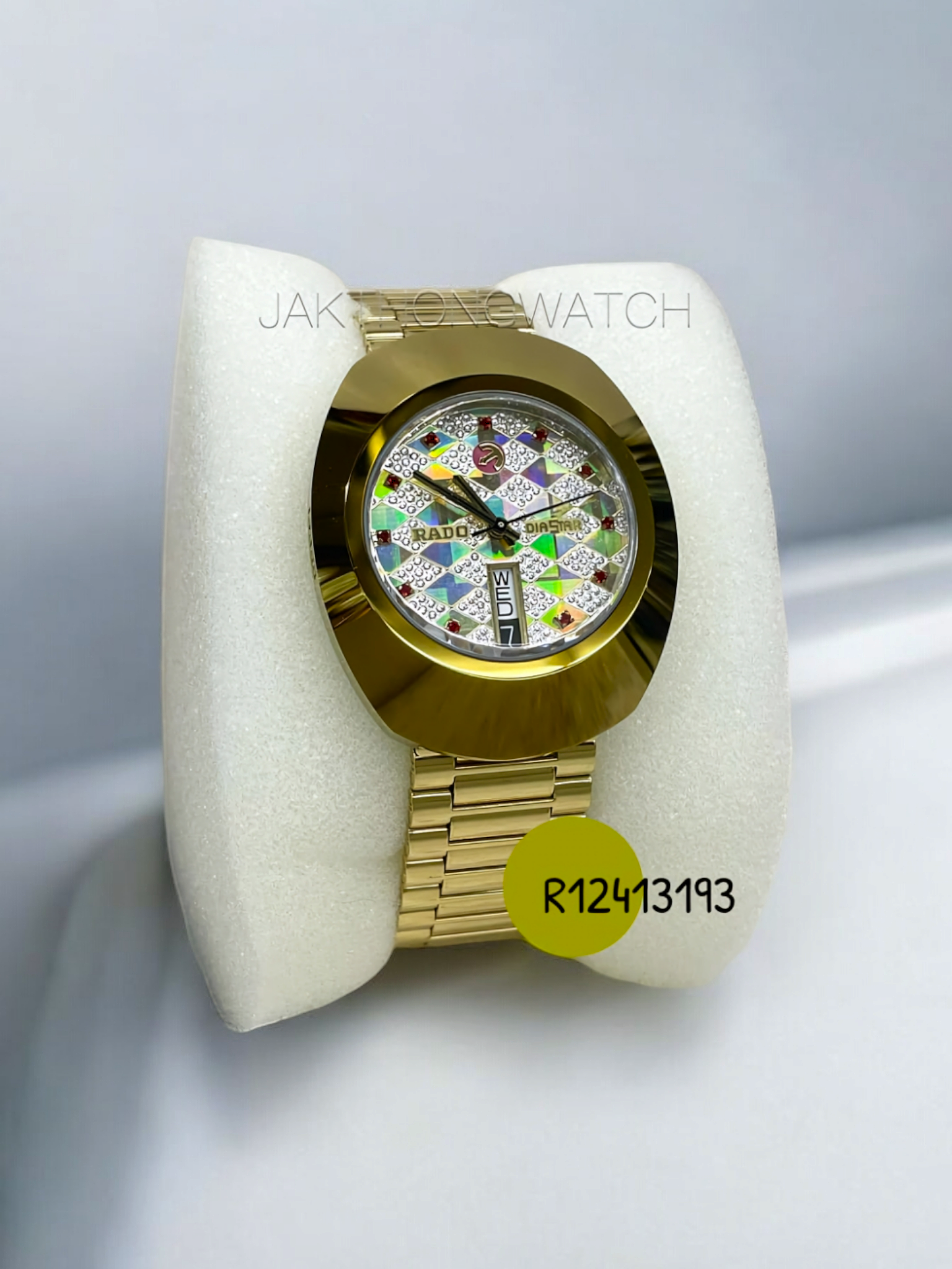RADO Diastar The Original Automatic นาฬิกาข้อมือ รุ่น R12413193 (หน้าปัดพลอยแดง 11 เม็ด)
