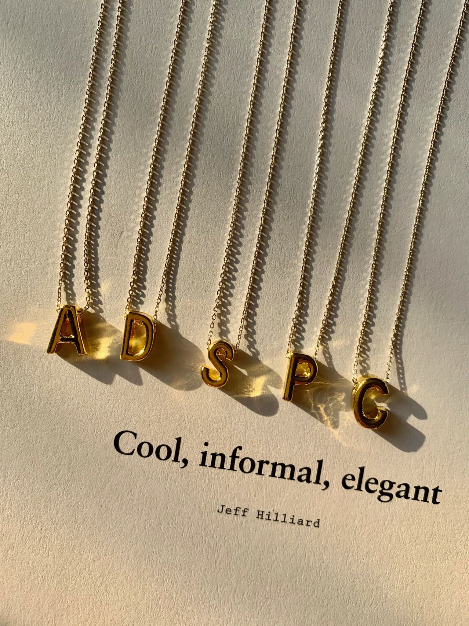 Bold alphabet necklace