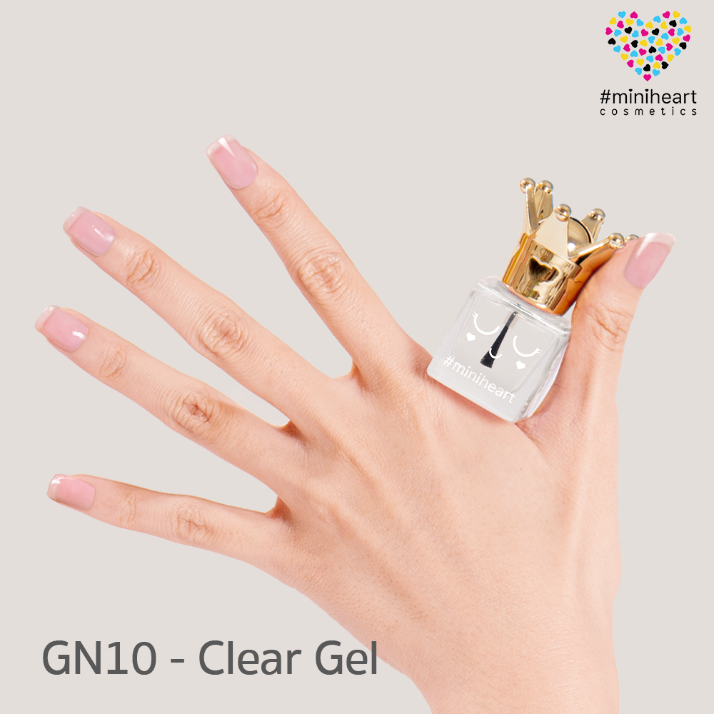 สีทาเล็บ Miniheart สูตรเจลไม่ต้องอบ GN10-Clear Gel