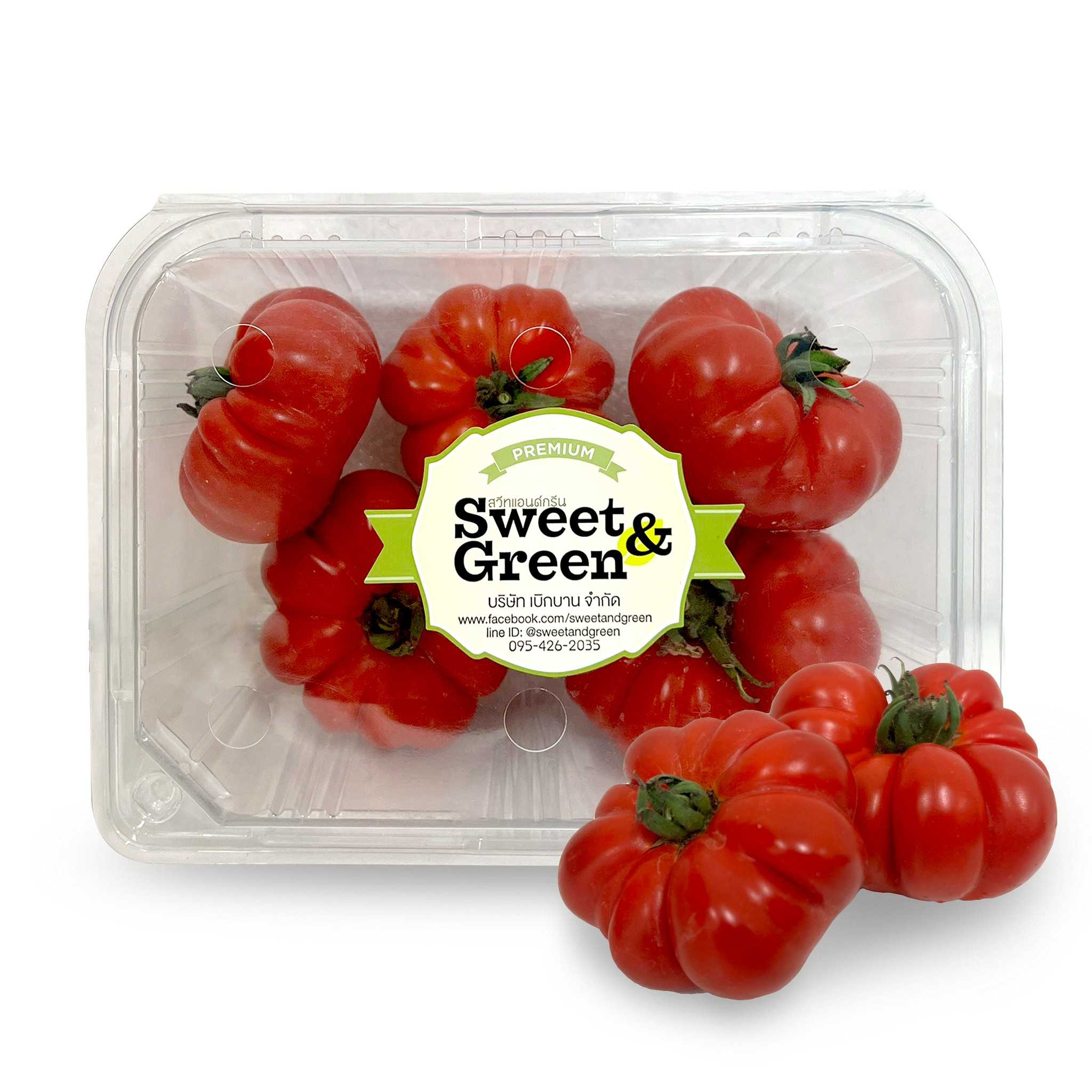 มะเขือเทศสีแดงทรงฟักทอง (Ribbed Tomatoes 400 g.)