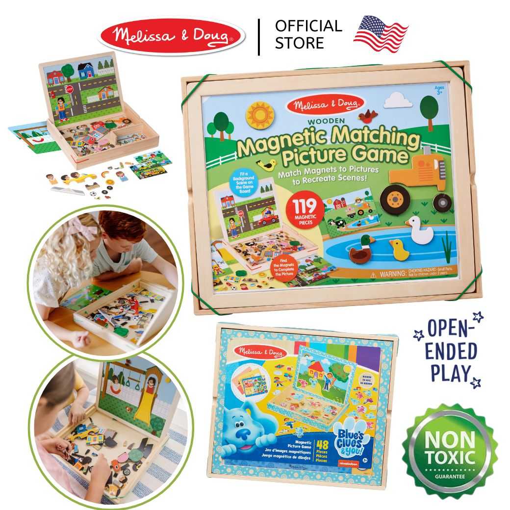 (ของแท้ USA) ชุดแม่เหล็ก เสริมตรรกะ Magnetic Matching Picture Game busy book quiet 9918