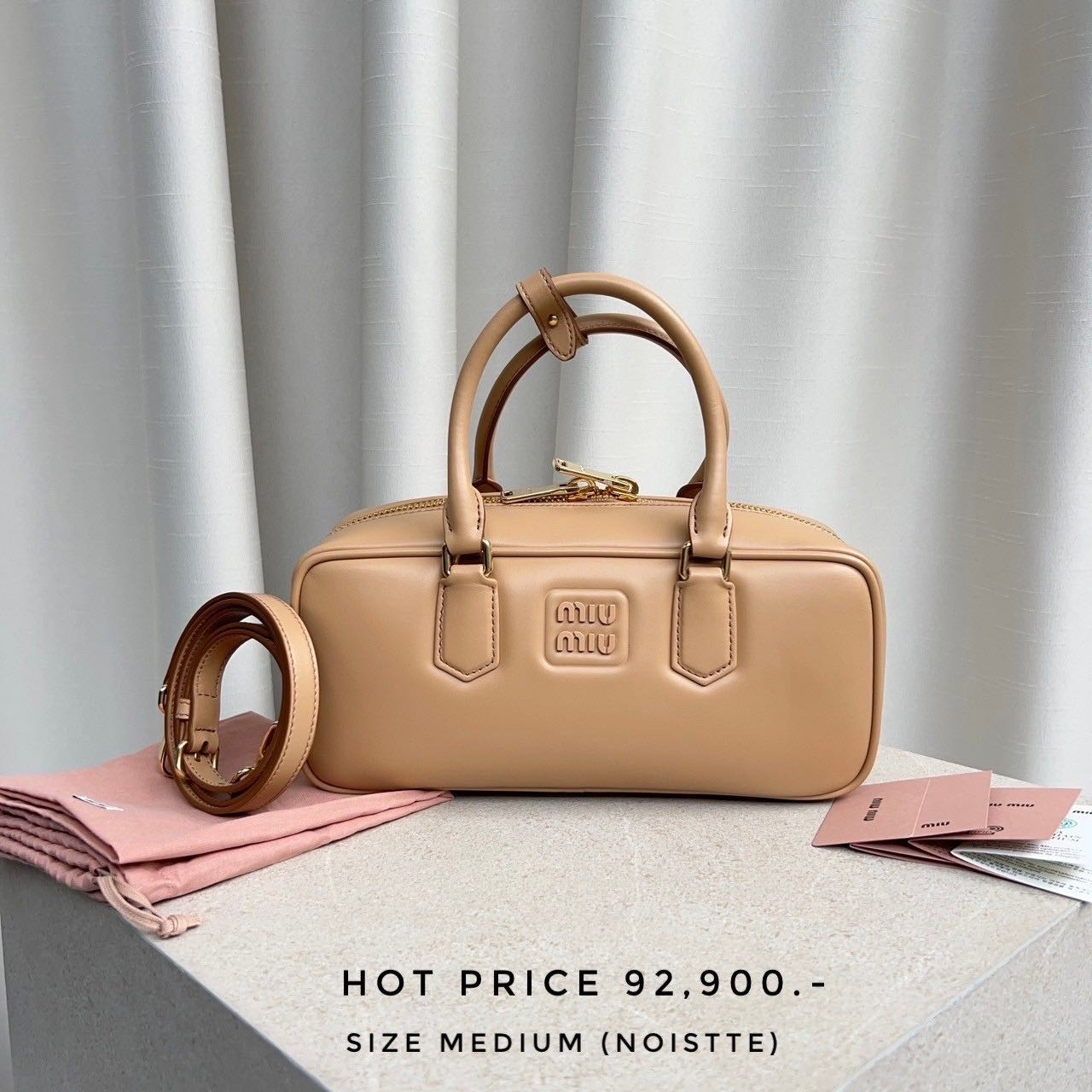 Miumiu Arcadie leather- Size Medium (Noistte)