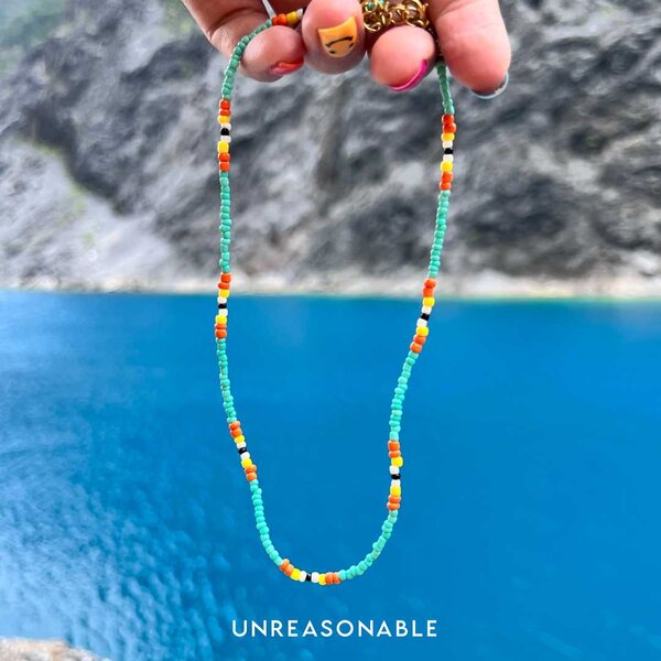 สร้อยลูกปัด ฟ้า UA0871-01 Unreasonable Accessories