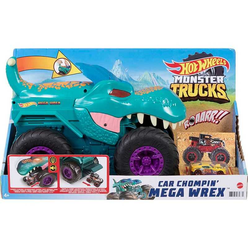 Hot Wheels Monster Trucks Car Chompin' Mega-Wrex Vehicle (GYL13)