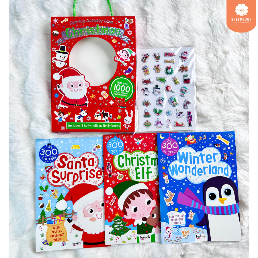 เซทหนังสือกิจกรรม Sparkly Activity Case Christmas