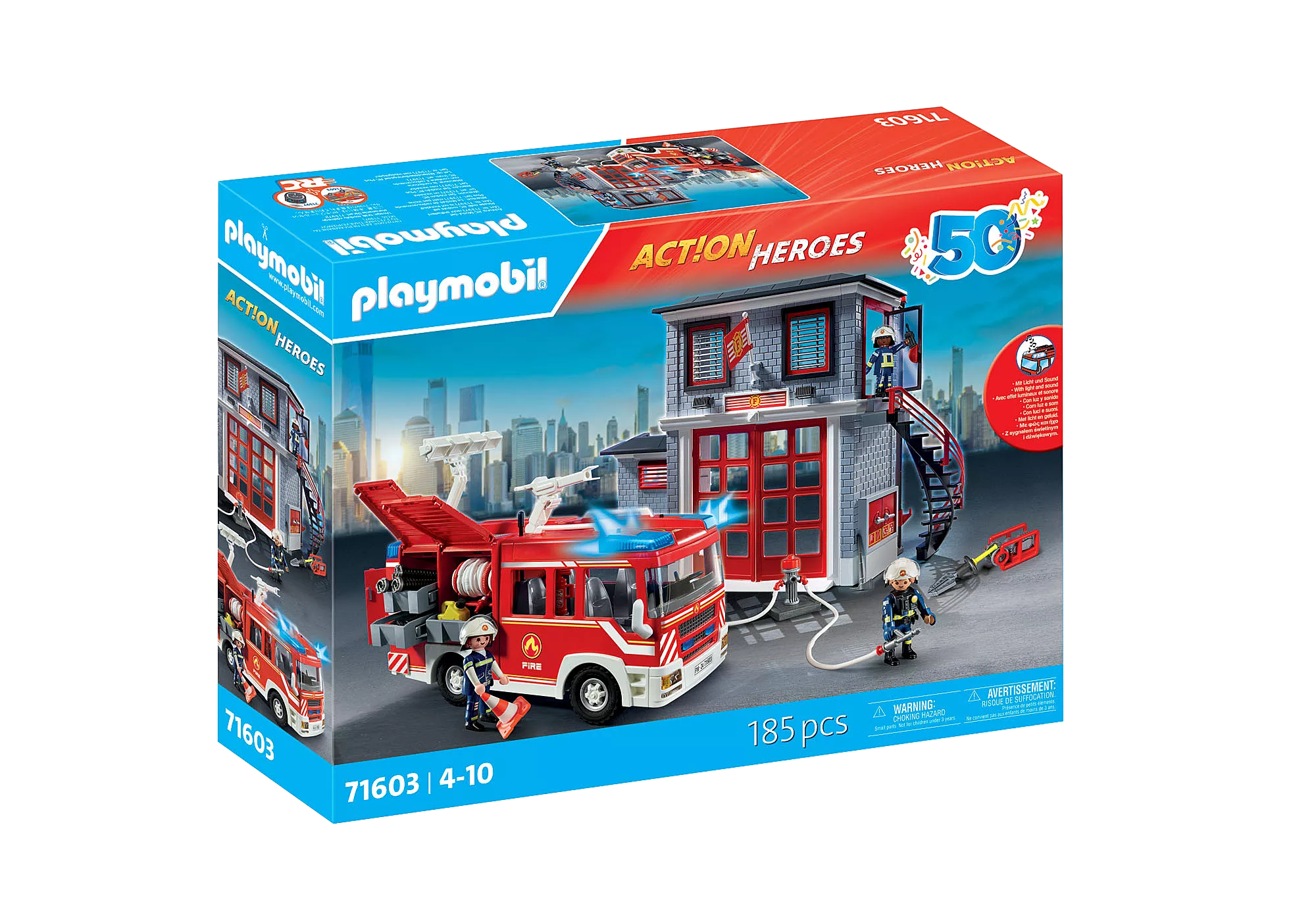 Playmobil 50 ปี เซ็ตสถานีและรถดับเพลิง PM-71603-24