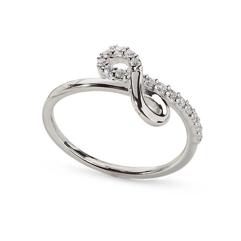 แหวนinfinity รุ่น Dora เงินแท้ ประดับพลอย zirconia