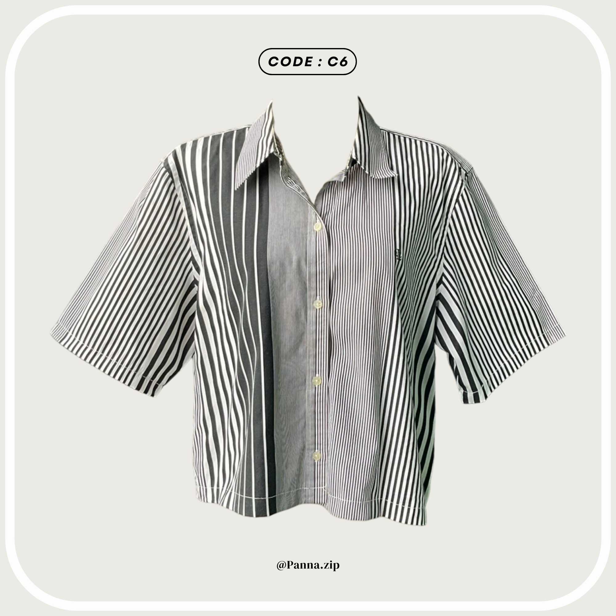 C6 : Crop shirt oversize
