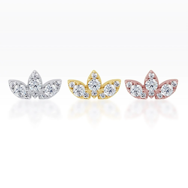 PiercingRoomByJay CZ Marquise (S) Flat Back เงินแท้ (ราคาต่อชิ้น)
