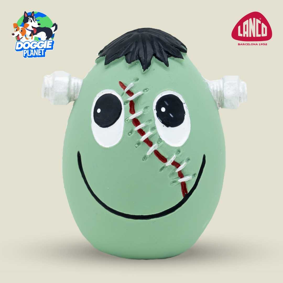 Lanco Frankenstein Egg ของเล่นสุนัขคาบเล่น ลูกบอลไข่ บีบมีเสียง (ยางธรรมชาติ ทนทาน)