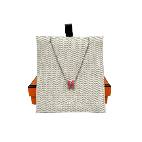 New Hermes Necklace mini pop h pink phw