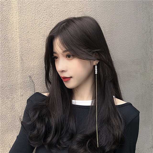 ต่างหูยาวใส่ข้างเดียว ต่างหูยาว ต่างหูยาวใส่ออกงาน ต่างหูมุกยาว ต่างหูระย้า ต่างหูมุก Tassel
