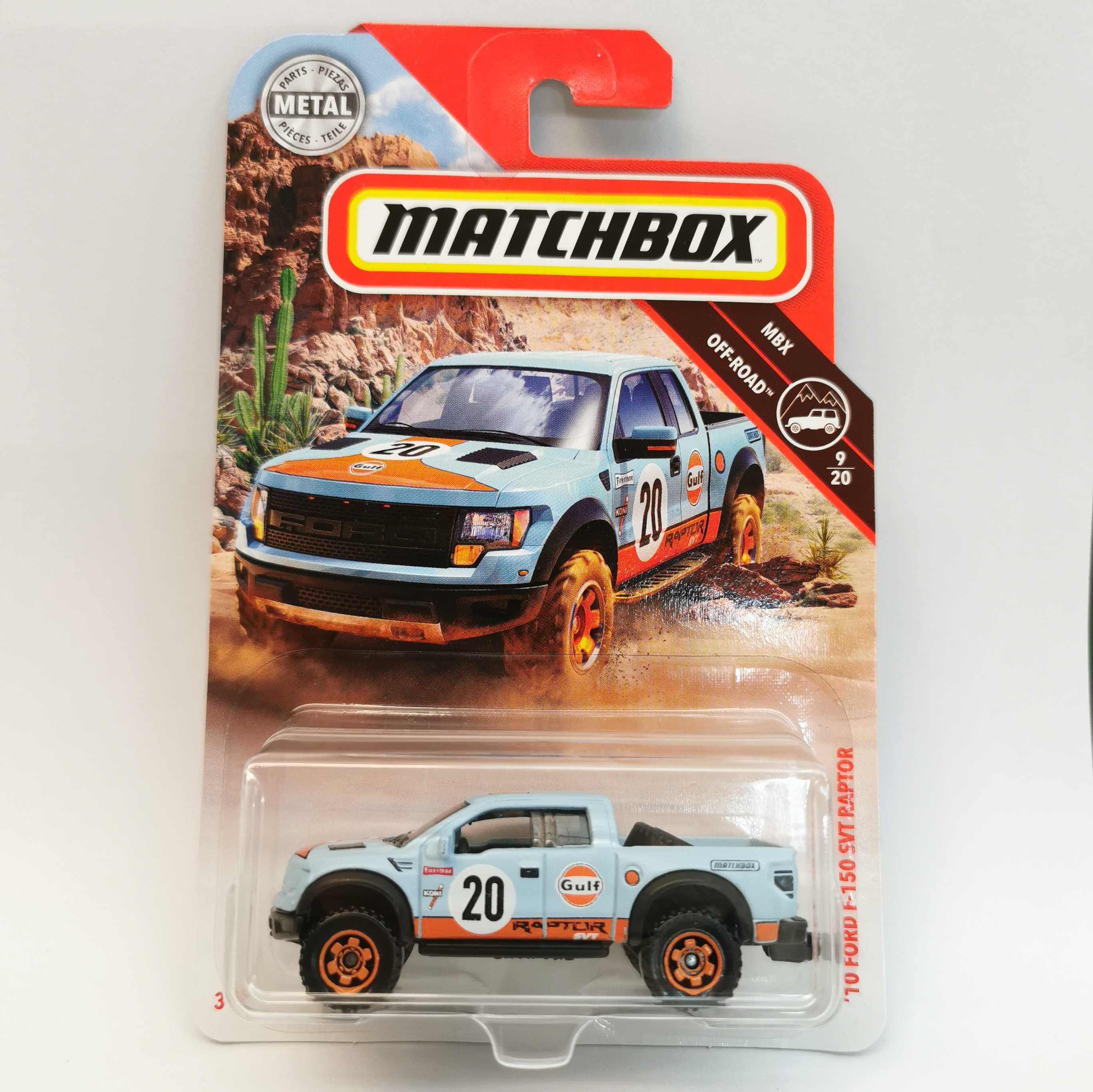 Matchbox Diecast car '10 Ford F-150 SVT RAPTOR Gulf (30782-972K-FHH38)