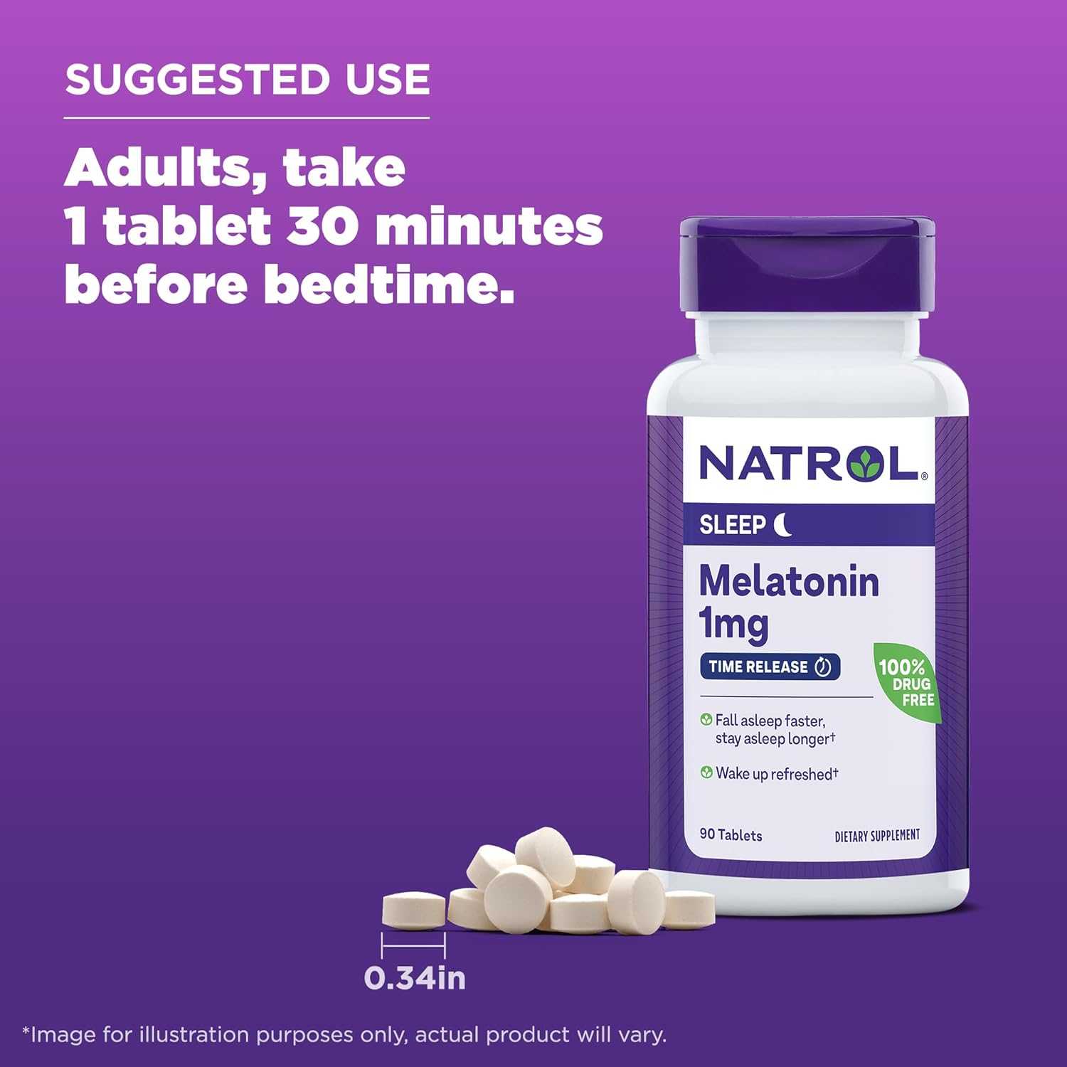 1 mg นอนหลับ เมลา 1mg รุ่นลดตื่นกลางดึก Mela 1 mg time release Natrol