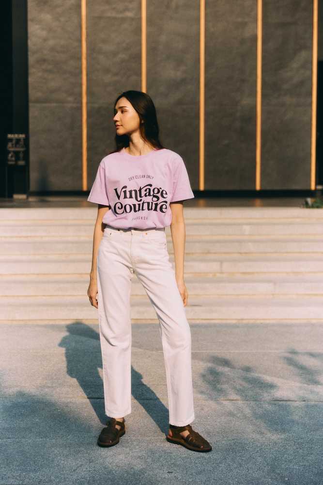 VINTAGE COUTURE TEE ( PURPLE )