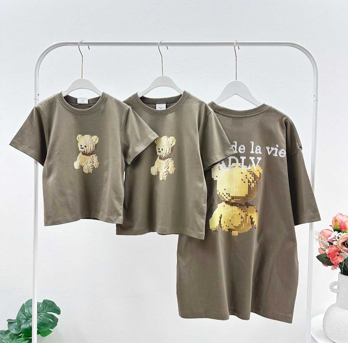 พร้อมส่ง ADLV Block Bear T-Shirt ( Khaki )