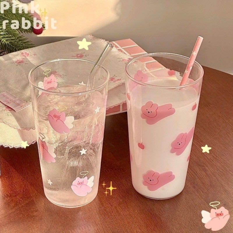 Pink Bunny Glass 💗🐰🎀