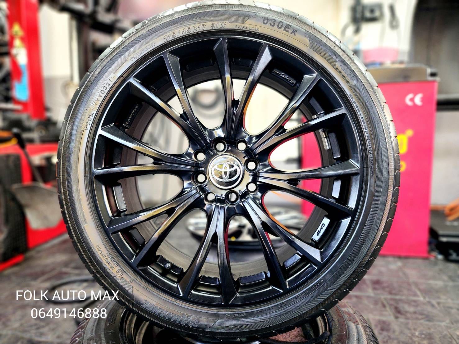 ล้อ แฟชั่น ขอบ 17 ใส่ฝา Toyota รถสภาพสวยไม่มีรอย 4 รู 100 พร้อมยางปี 21 11761167 97071167