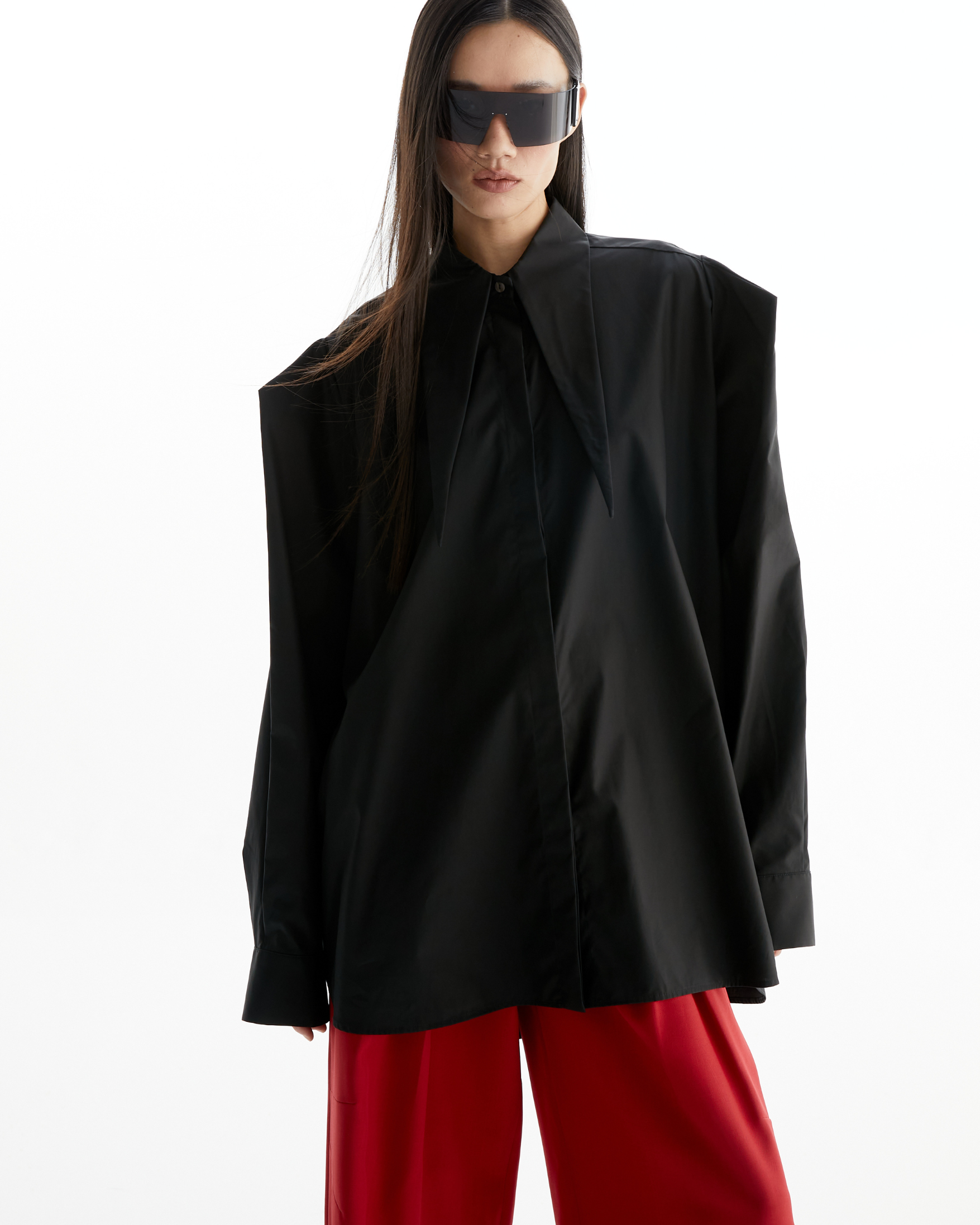 The SRT X14 (TBL245) Snowpiercer Oversized Shirt - Black