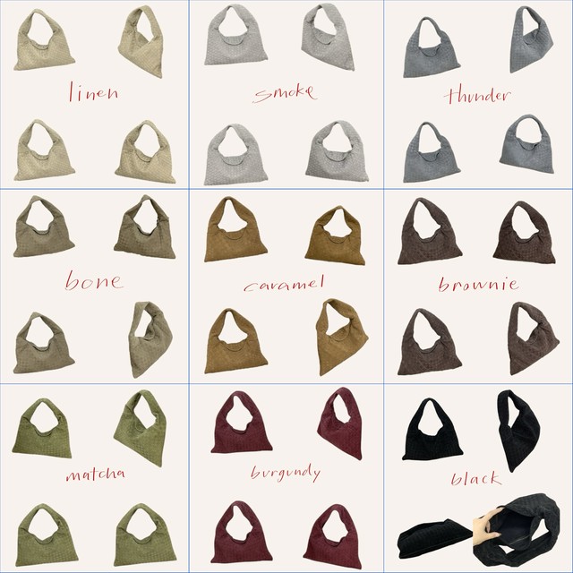(PRE ORDER) WOVEN SUEDE BAG (9color,authentic) | LINE SHOPPING