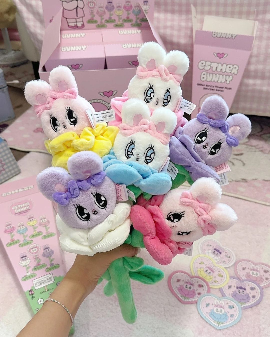 🐰Esther bunny flowers(แบบสุ่ม)🌼🌷พร้อมส่งที่ไทย