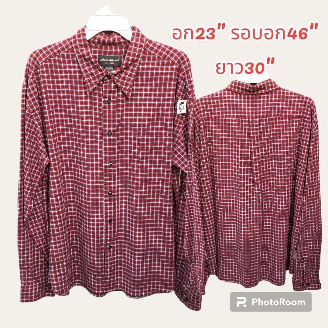 มีหลายสี หลานไซด์ เสื้อเชิ้ตลายสก็อตแขนยาว แบรนด์ห้างงานนอกมือ2เกรดA สินค้าพร้อมจัดส่ง