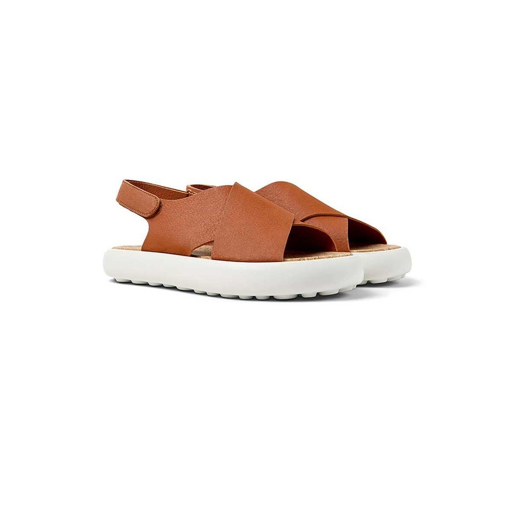 Camper รุ่น Pelotas Flota Sandal รองเท้าแตะรัดส้นหนัง ผู้ชาย สี Brown - K100897-004