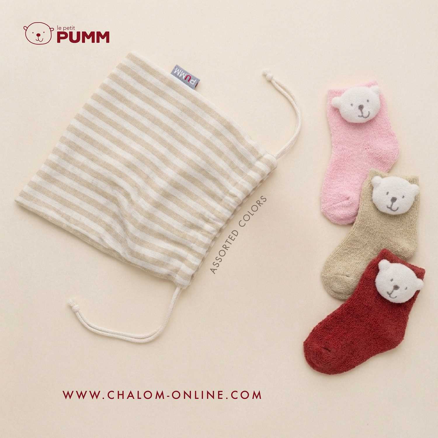 𝐏𝐮𝐦𝐦 𝐧'𝐉𝐨𝐲 เซ็ทถุงเท้า (3 คู่) : MS PU 564-565 NJ19