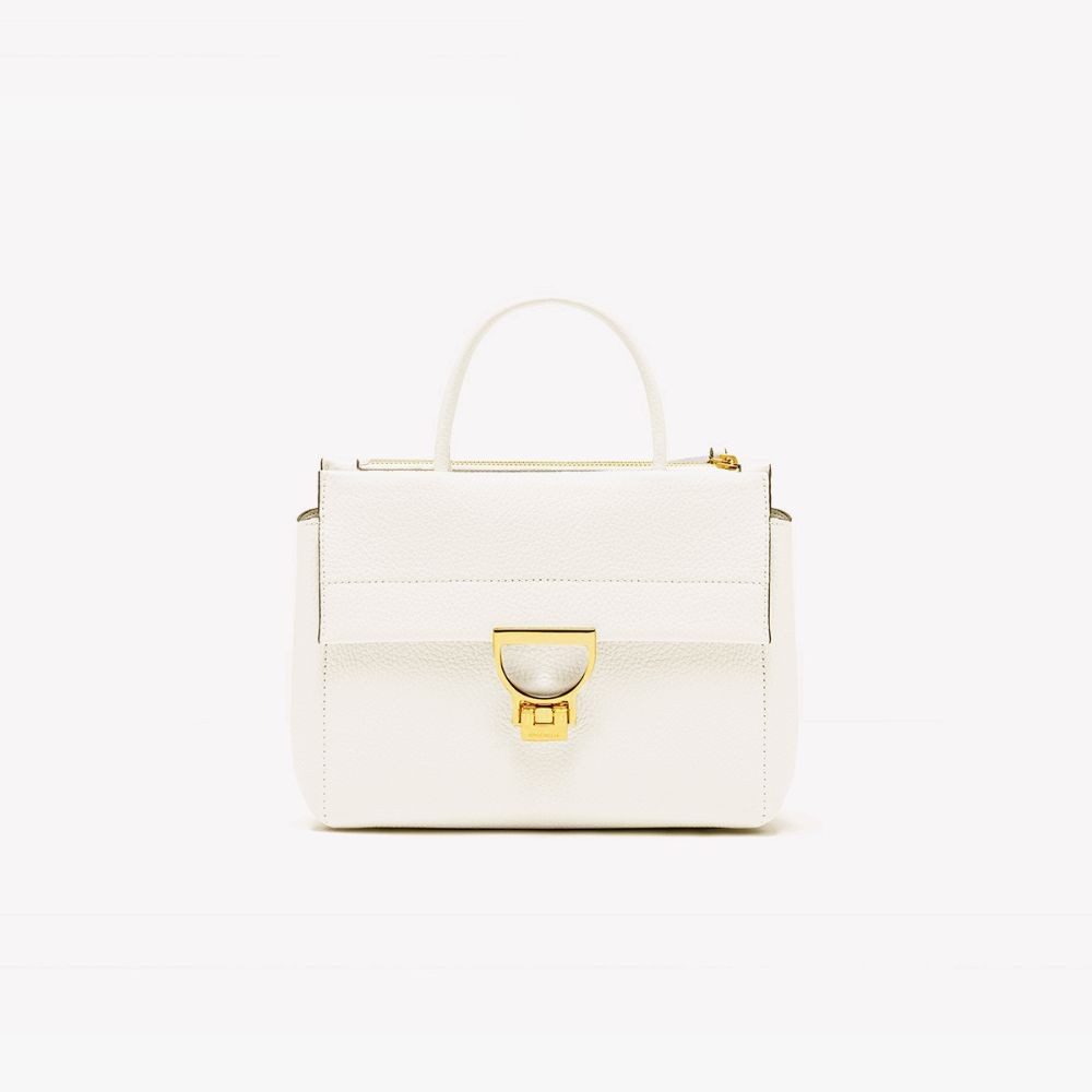 Coccinelle รุ่น Arlettis E1MD5180201H13 กระเป๋าถือผู้หญิง สี BRILLANT WHITE ขนาด 19.5X16X12 cm