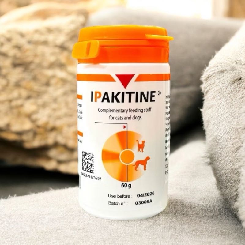 IPAKITINE 60g.Exp.03/2027 ไอพาไคติน บำรุงไตชนิดผง ยาช่วยดักจับฟอสฟอรัสสำหรับโรคไตสุนัขและแมว