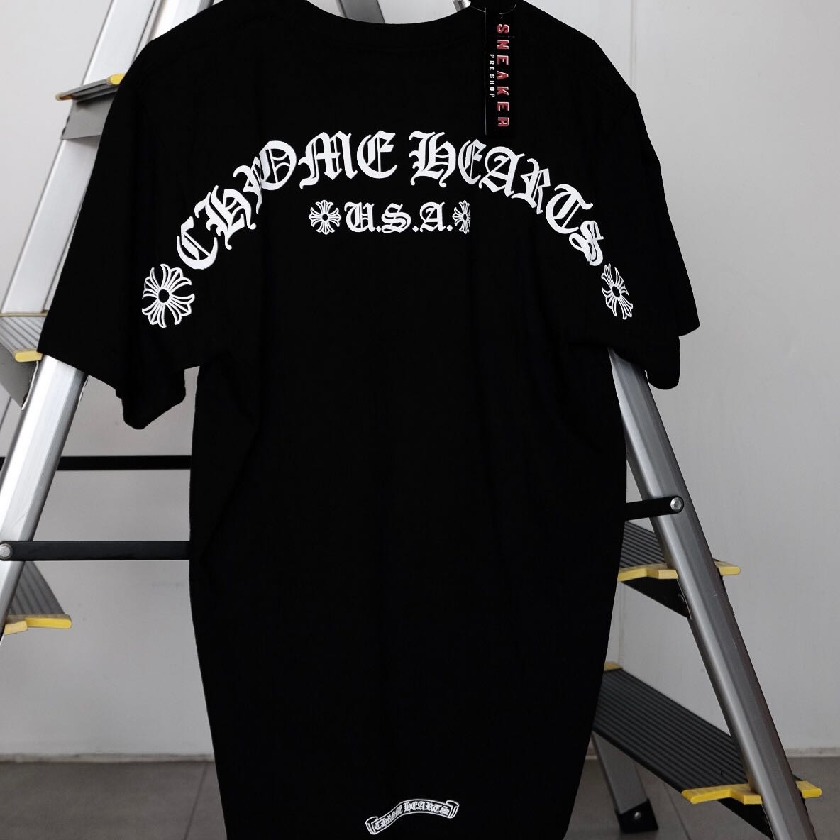 Chrome Hearts U.S.A Shoulder Logo Tee Black