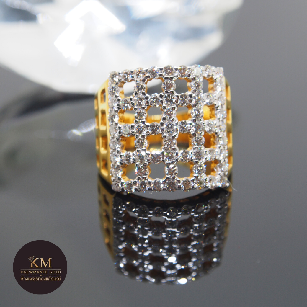 แหวนเพชร Net DECO Blooming Pave RING (90% Gold)