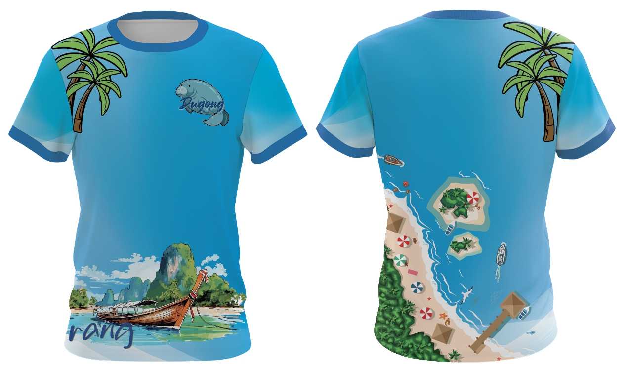 เสื้อคอกลม คอวี พิมพ์ลาย ออกแบบ ตัดเย็บ ตามความต้องการ