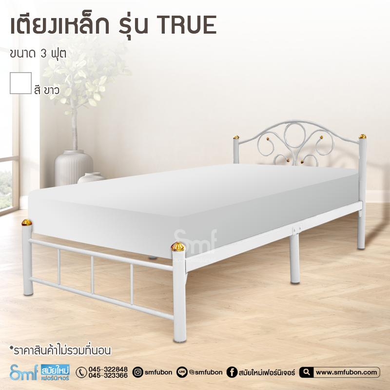 เตียงเหล็ก รุ่น True ขนาด 3 ฟุต