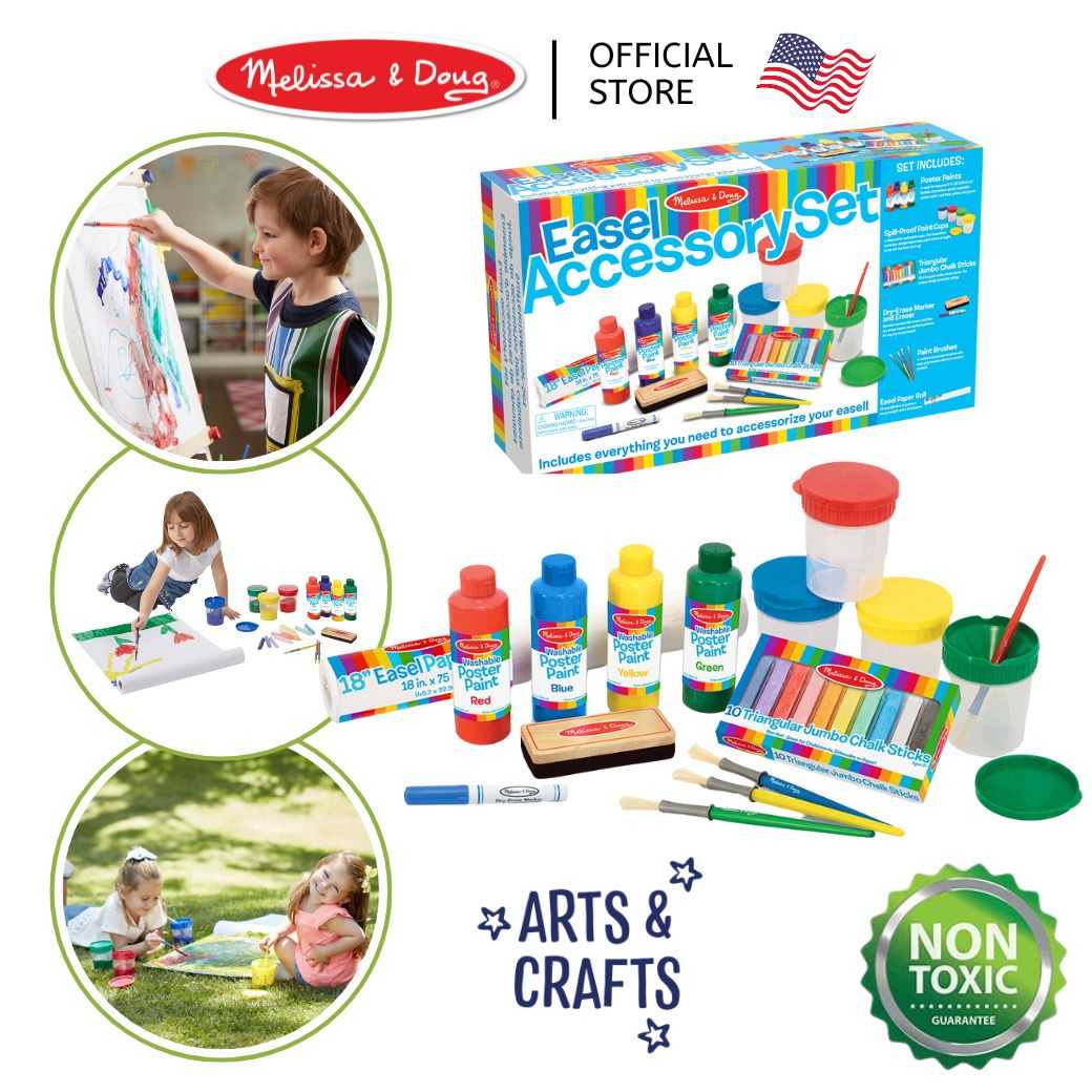 (ของแท้ USA)กระดานไวท์บอร์ด กระดานแม่เหล็ก อุปกรณ์ศิลปะครบในชุด Art Supply Easel Accessory 4145