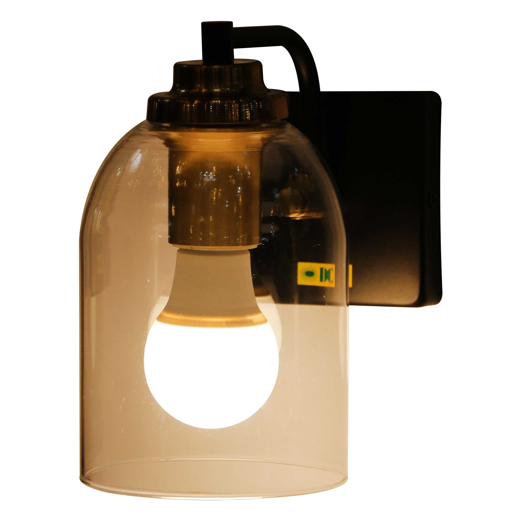 Lightmax โคมไฟกิ่งใน 042/110 ขั้วทองเหลือง แก้วใส ทรงระฆังคว่ำ