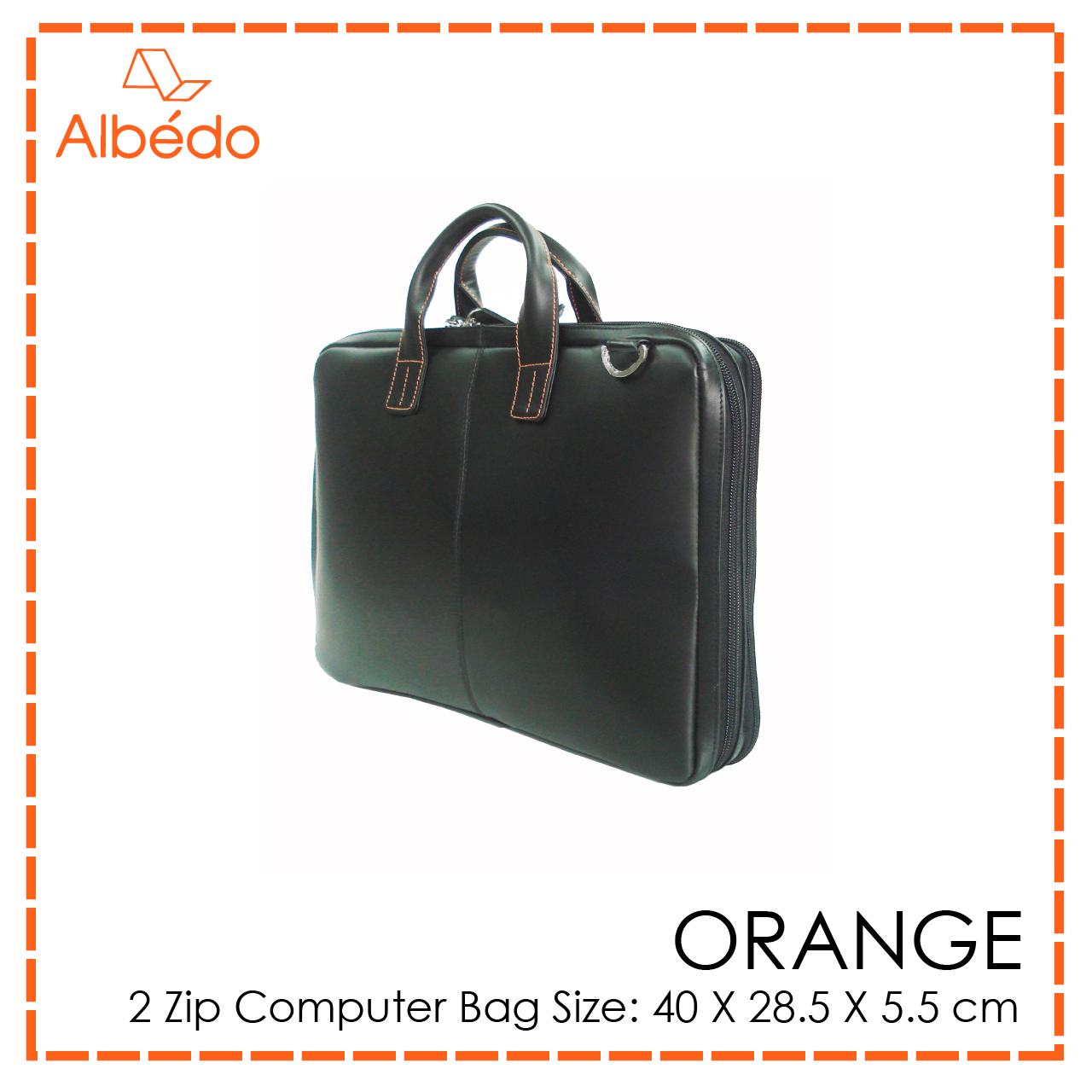 ORANGE 2 ZIP COMPUTER BAG-OR04199