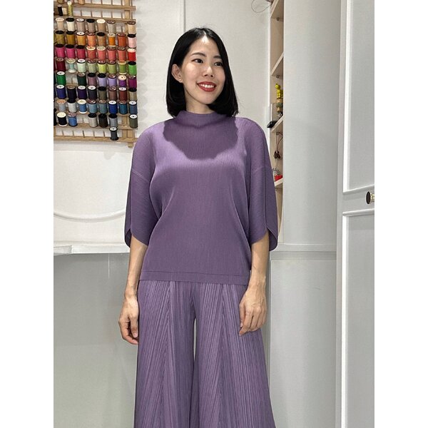 2MUAY GJO5003 เสื้อพลีทคุณภาพ BAT SLEEVE PLEATED TOP 10 สี FREE SIZE