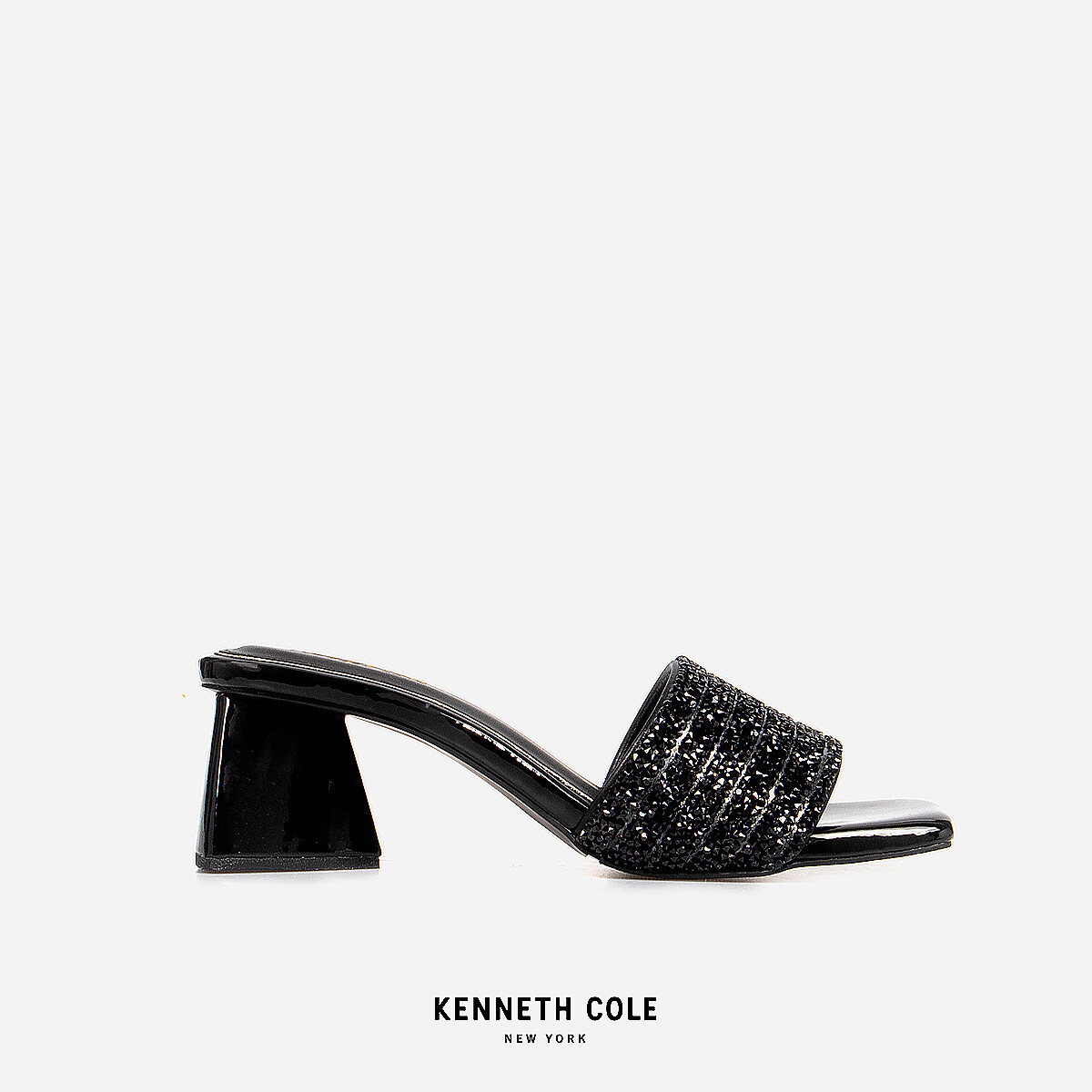 KENNETH COLE รองเท้าส้นสูงผู้หญิง รุ่น MILA SHINE BLACK สีดำ ( HEL - RF91037LE-001 )