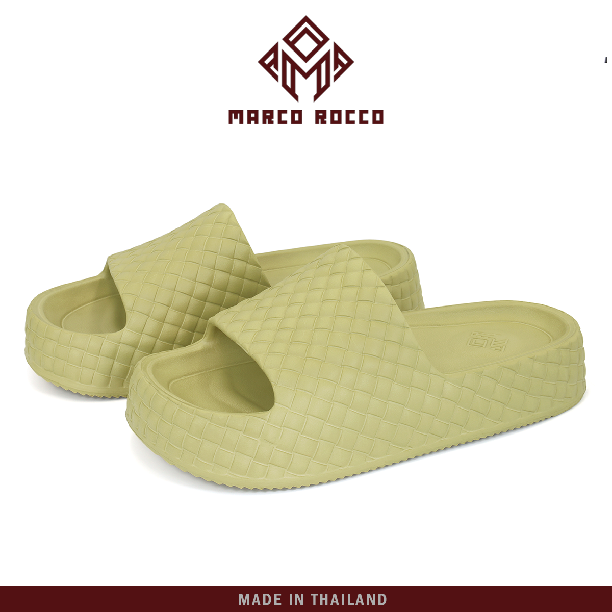 Marco Rocco รุ่น MR8021 รองเท้าแตะลายสานผู้หญิง สูง 4 CM. Size 36-41