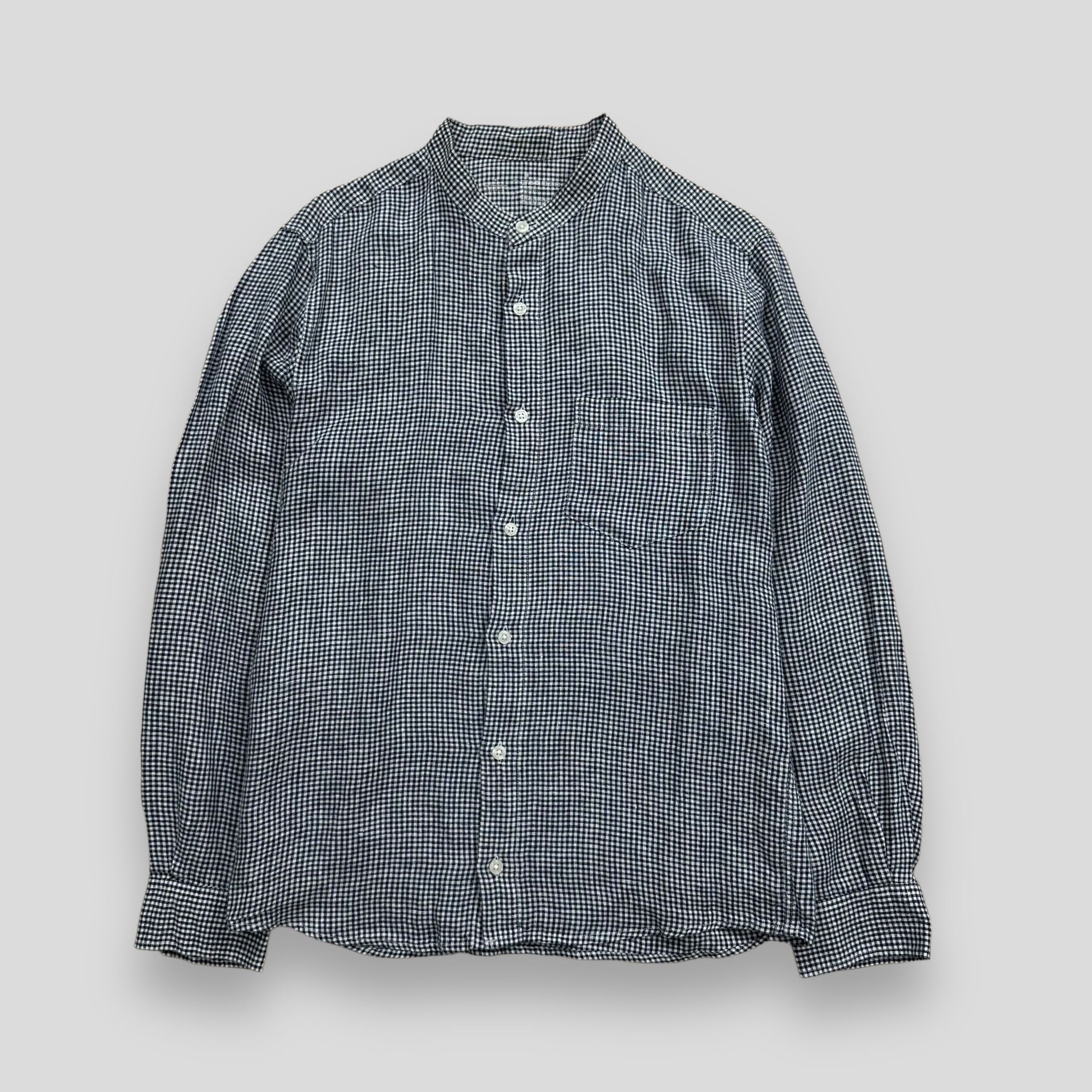 MUJI LINEN STAND COLLAR POCKET SHIRT 