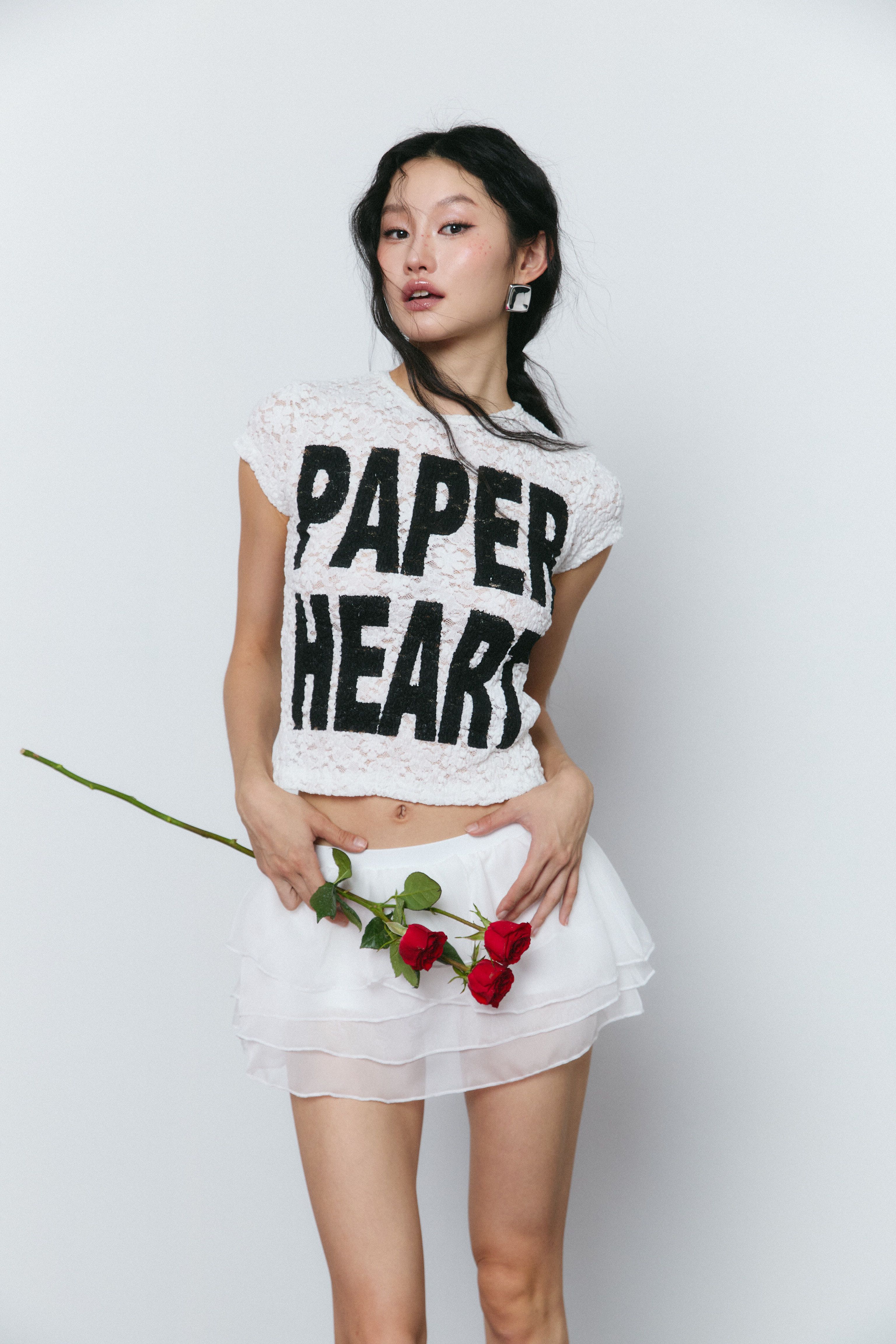 Piccoro - Paper Heart Lace Tee