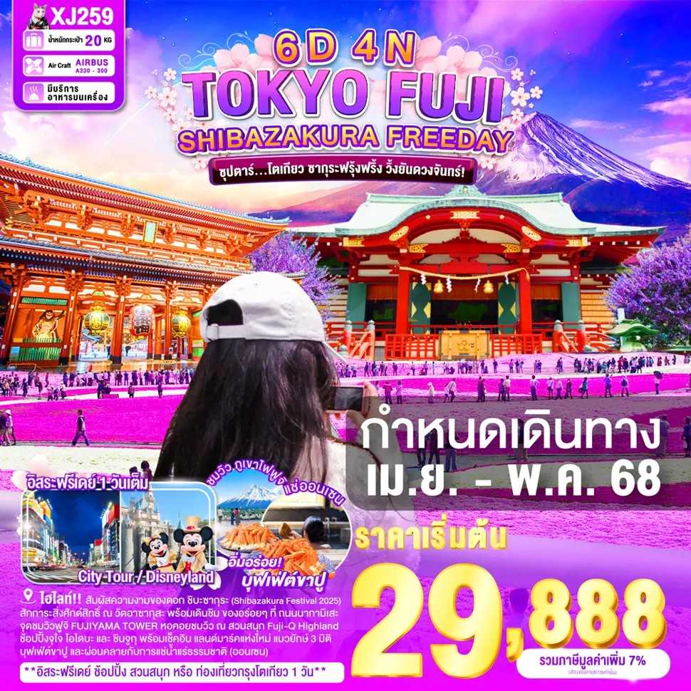 KFTTT-Tokyo Fuji Shibazakura โตเกียว ซากุระฟรุ้งฟริ๊ง วิ้งยันดวงจันทร์! 6D4N (APR-MAY25)