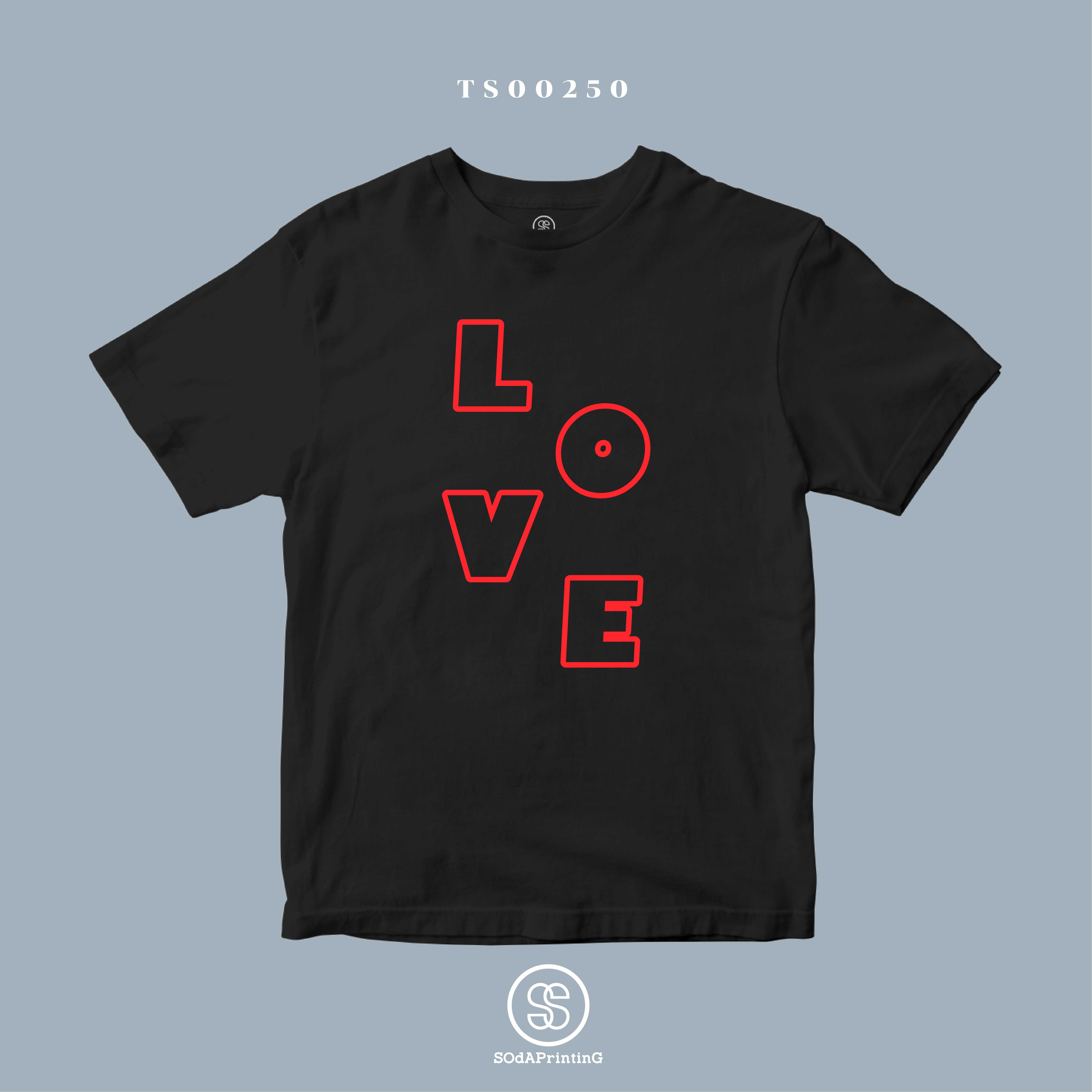 เสื้อ LOVE อักษรแดง #LoceCollection #SOdAtee TS00250
