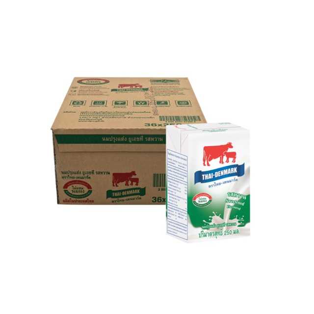 ไทย- เดนมาร์ค นมปรุงแต่ง UHT (รสหวาน) 250มล.x36กล่อง 38852537012260 (07)