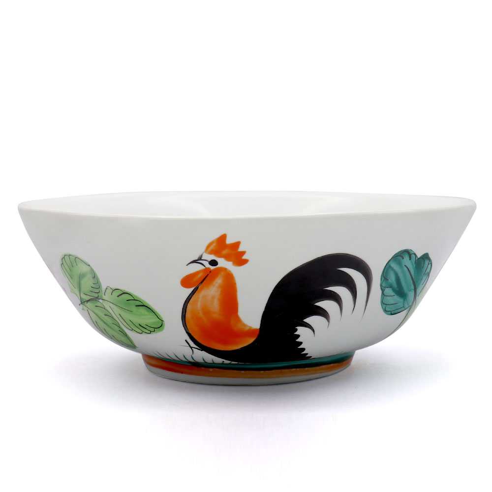 ชามไก่ P1- 8 นิ้ว ลายไก่เพ้นท์