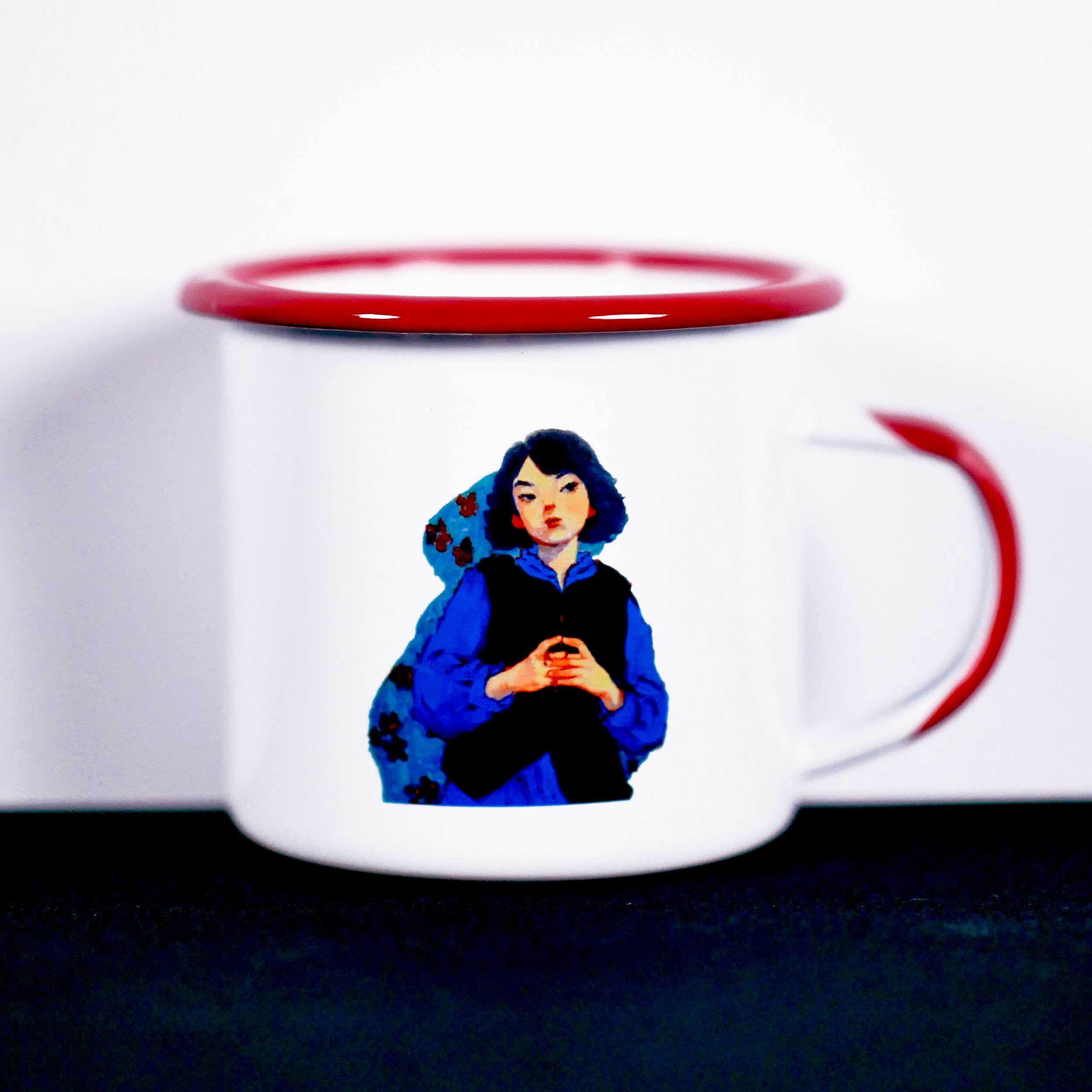Lie Down B Enamel Mug