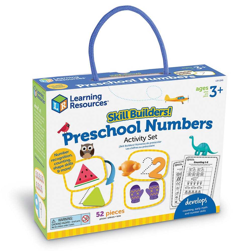 Learning Resources, Skill Builders! Preschool Numbers เรียนตัวเลขและรูปทรง ของเล่นเด็ก 3 ปี+